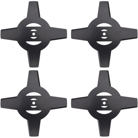 Lame de débroussailleuse 4 dents en acier au carbone haute résistance – 14,6 cm – Lot de 4