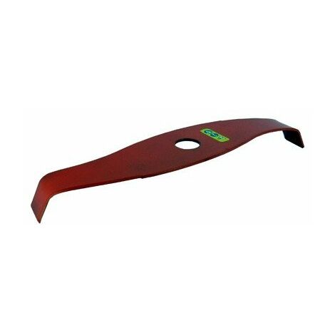Lame de débroussailleuse 2 dents courbe 315mm – Spécial ronces – Alésage 25,4mm – Épaisseur 3mm – Haute visibilité orange