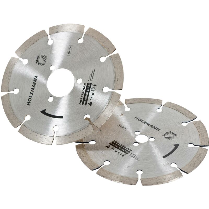 Holzmann - Jeu de 2 disques diamant d. 125 mm DBS125DIAM pour DBS125