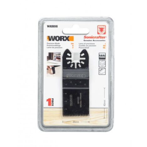 Lame de précision Worx WA5016 de 65 mm pour la découpe du bois, du plastique et du plâtre - Outil multifonction pour Sonicrafter