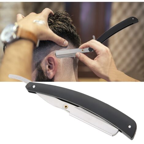 Lame de rasoir professionnelle en acier carbone pour coiffure et barbier
