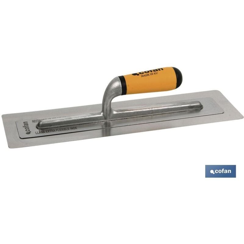 Truelle rectangulaire extra-flexible inox 405x110x0,3 mm