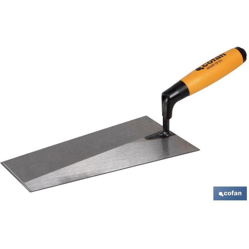 Truelle à pointe carrée L-260mm. Poignée en caoutchouc