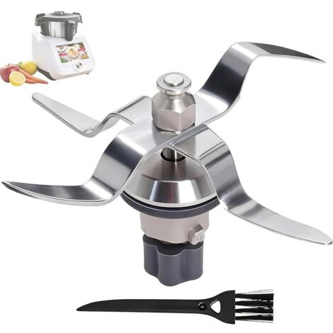 Lame de Rechange Compatible avec Silvercrest Monsieur Cuisine Connect et Monsieur Cuisine Smart Robot de Cuisine en Acier Inoxydable avec Joint et Brosse de Nettoyage
