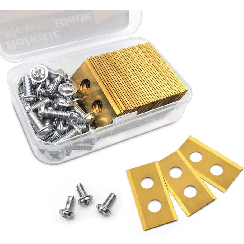 30pièces lame tondeuse, Lame de Rechange en titane, lame Robot tondeuse à gazon avec vis pour Worx Landroid, de rachange S'applique également à