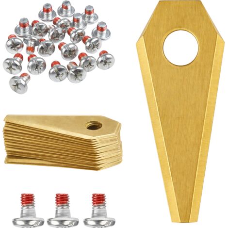 Lame de rechange pour robot tondeuse Bosch Indego 400 800 1000 1100 1200 Connect XS S M [Lot de 30 lames + 30 vis] Phonillico®