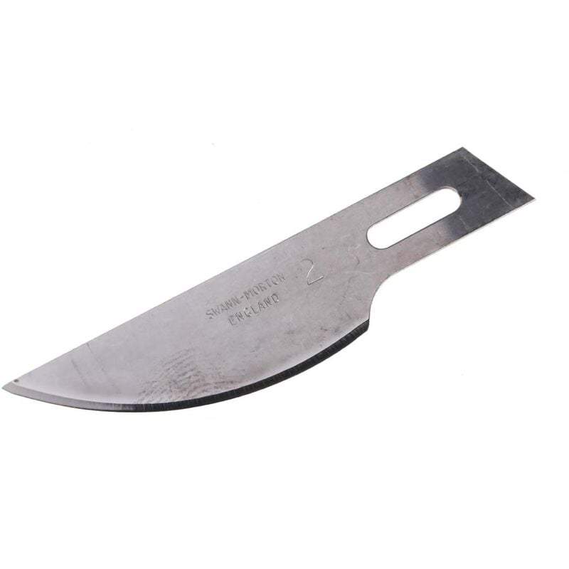 Lame de scalpel Swann-Morton Acier au carbone Incurvé 50 par paquet ( Prix pour Boîte de 50 )