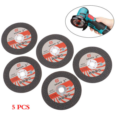 Lame de scie à découper en résine ANHUA de 3 pouces, disque de coupe ultra-mince 75x1,2x10, disque de découpe pour machine à polir, 5 pièces par paquet.