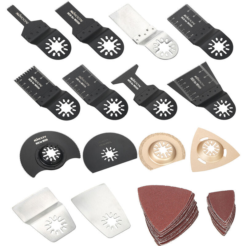 Start - Lame de scie a lame oscillante hybride , accessoires de finition pour outils electriques, lame de scie multifonctionnelle en acier a haute