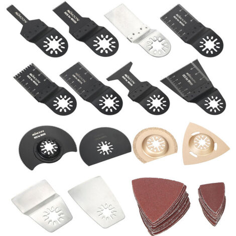 Lame de scie a lame oscillante hybride , accessoires de finition pour outils electriques, lame de scie multifonctionnelle en acier a haute teneur en carbone, 66 pieces