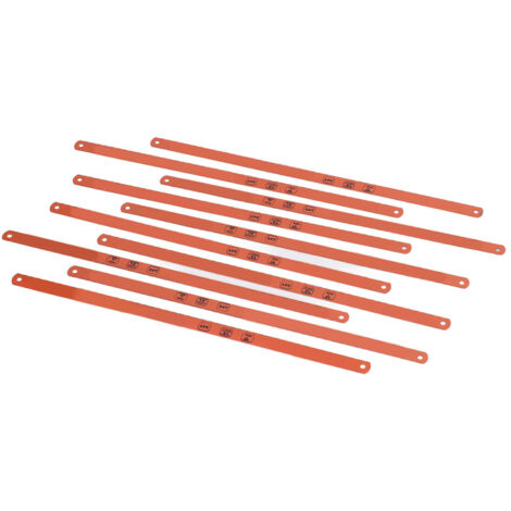 Lame de scie à métaux 12 pouces, 24 dents, forte ténacité, acier rapide, pour tuyaux en métal, bois et plastique, 10 pièces