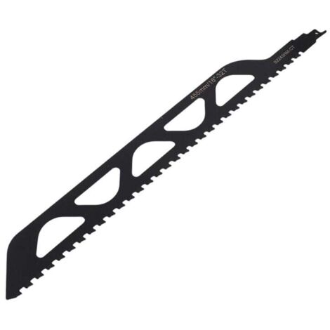Lame de Scie Alternative Carbure Tungstène pour Béton Poreux Fibrociment Brique 455 mm 17,9 Pouces