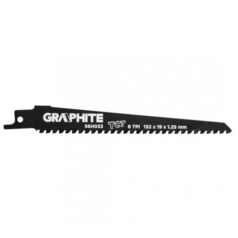 Lame de scie alternative, HM, 152 x 19 x 1,25 mm, 6 dents par pouce