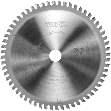 Lame de scie au carbure, 185 x 1,4/2,4 x 20 mm, Z 60, FZ/TZ, pour aluminium              92609