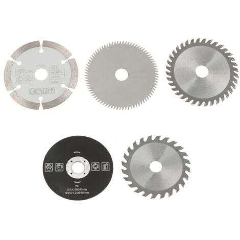 Lame de scie au carbure de 5 pièces de 85 mm, mini lame de scie circulaire au carbure de diamètre intérieur de 15 mm pour outil de coupe