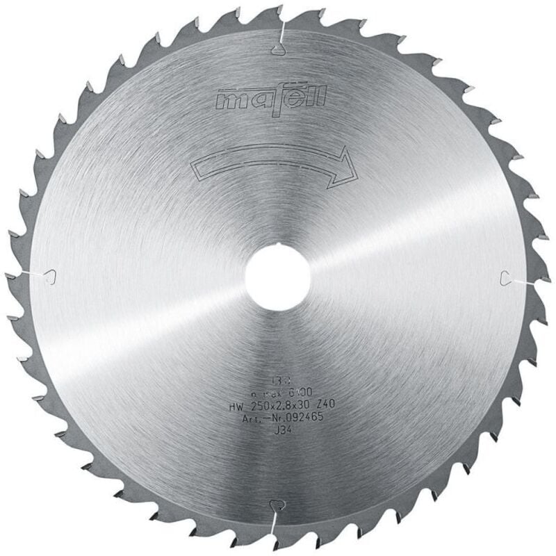 Mafell - Lame de scie au carbure Z40 denture alternée 250x2.8 / 2.8x30 mm - 92465