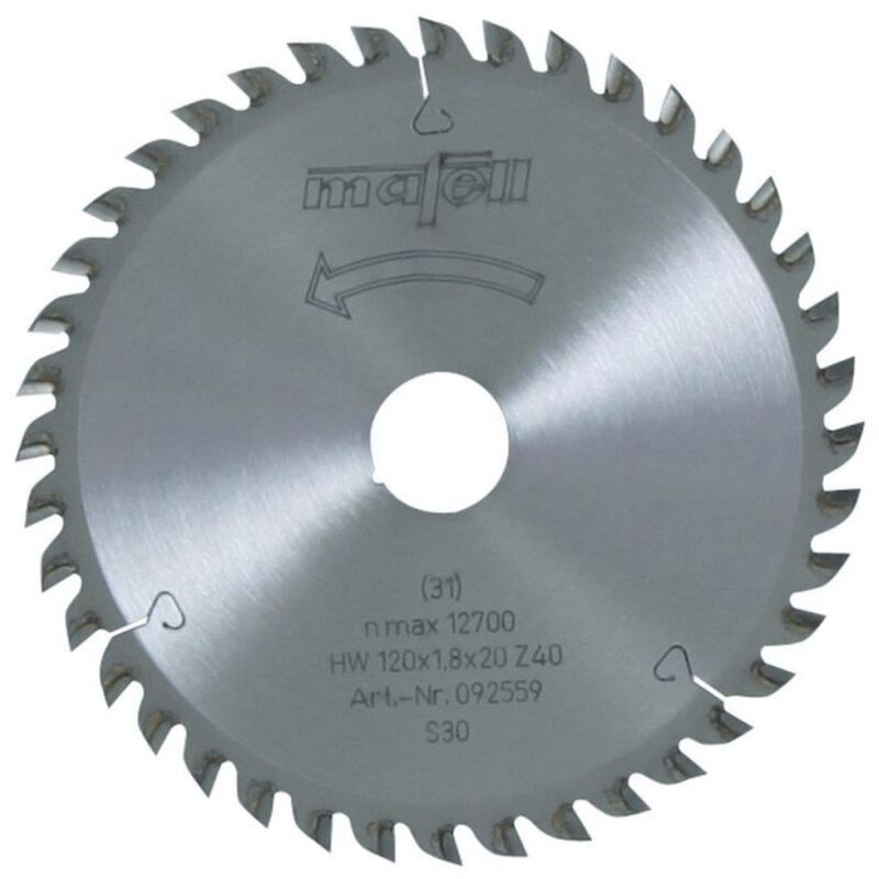 Mafell - Lame de scie circulaire ø 120 mm Z40 - 092559 - 120 mm - 1.8 mm - 20 mm - 40 dents
