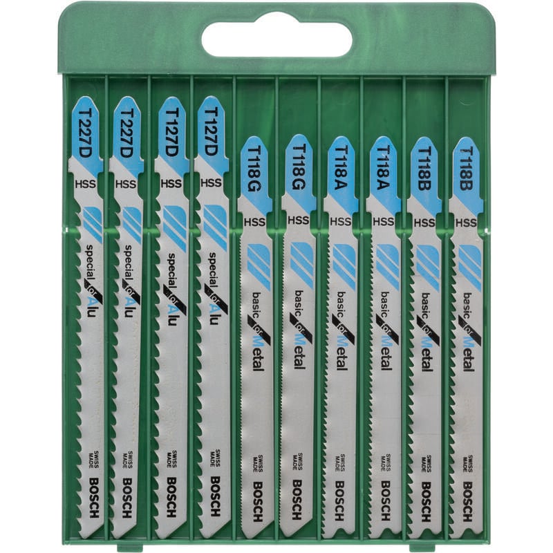 Bosch - Coffret 10 Lames scie sauteuse Emm. en t , Métal