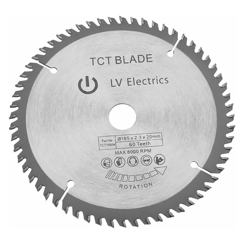Start - Lame de scie circulaire 165mm tct Lame de scie circulaire Disque de coupe rotative en argent pour la coupe du bois 60 dents Guazhuni