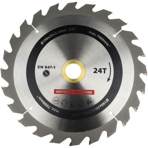 Lame de scie circulaire 190x30 mm 24T - Par pièce