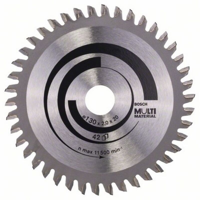 Lame de scie circulaire portative Material Ø 130 AL 20 mm 42 Dents BOSCH 2608641195 - vue 3