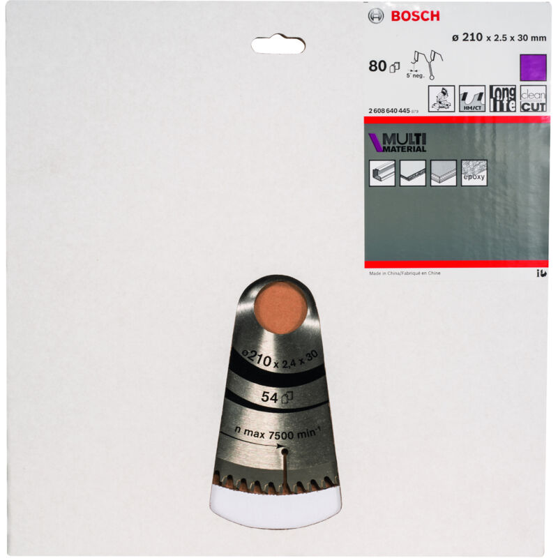Lame de scie circulaire Material 210 x 30 x 2 5 mm 80 1pc