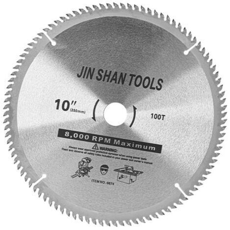 Lame de scie circulaire 255mm pour bois dur 120 dents Alésage 25,4mm Acier trempé Coupe nette sans éclat