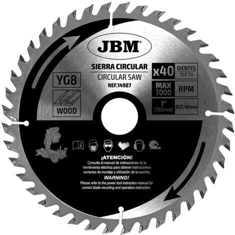 LAME DE SCIE CIRCULAIRE 40 DENTS, LAME 185 mm À BOIS
