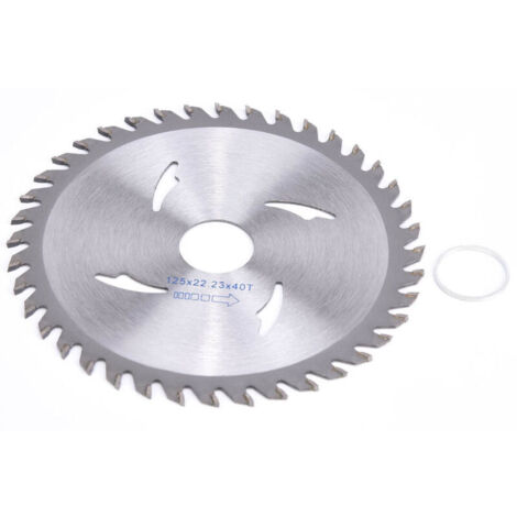Lame de Scie Circulaire 40T, Disques de Coupe en Bois Lame Scie à Bois en Carbure Roue 125 x 22,23 mm