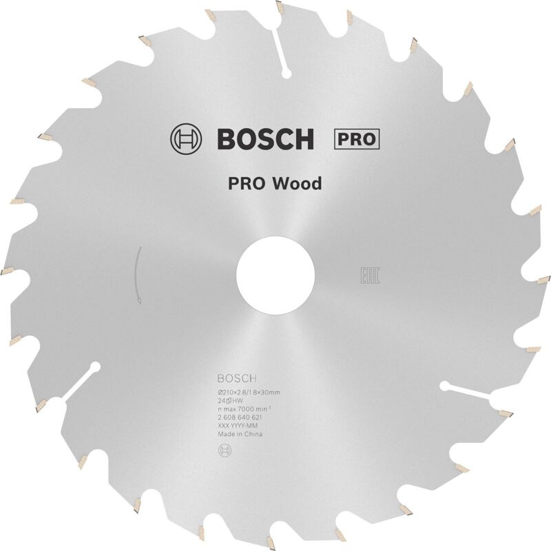 Lame de scie circulaire BOSCH Optiline Wood 210x30x2 8mm 24 dents Acier SK5 - vue 4