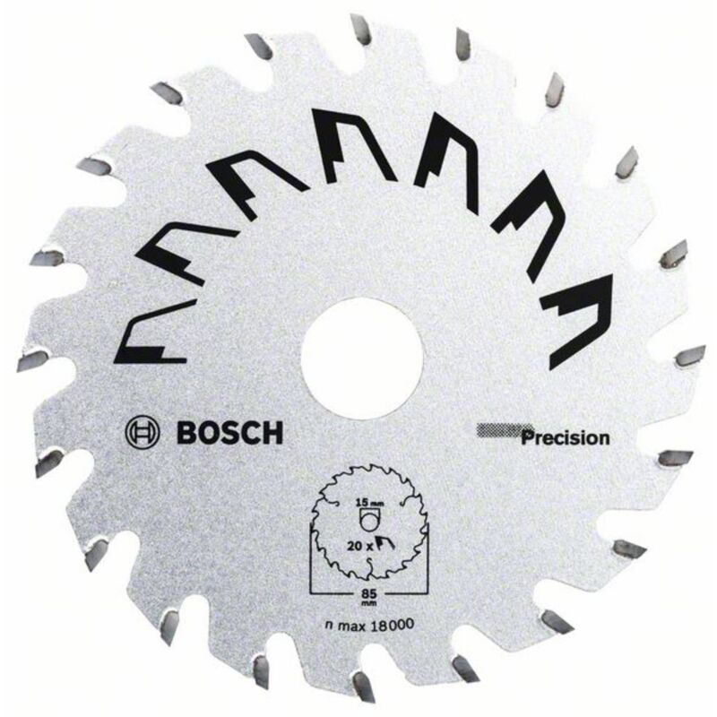 Lame de scie circulaire au carbure Bosch Accessories 2609256D81 85 x 15 mm Nombre de dents: 20
