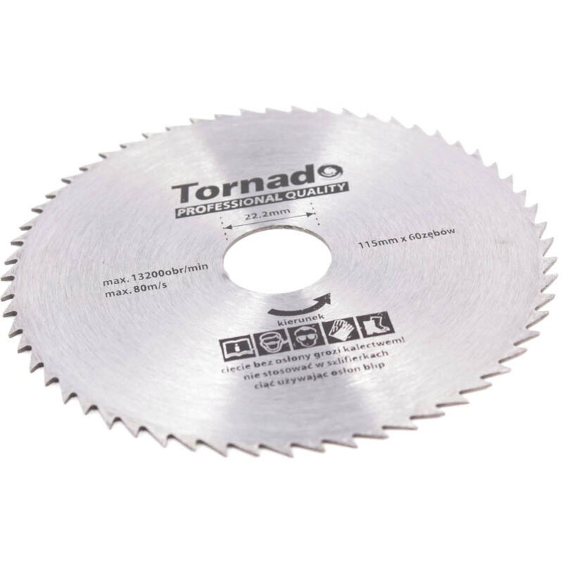 Jardibricodeco - Lame De Scie Circulaire Bois 115 Mm 60z 22,2 Sans Fragile