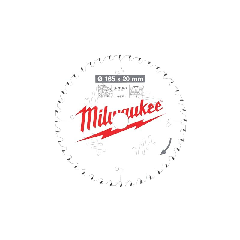 Milwaukee - milw 4932471932 lame de scie circulaire pour bois 165/20 mm 40 dents