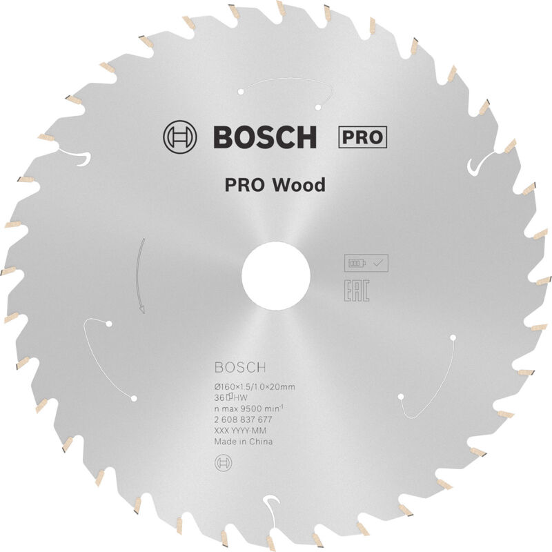Bosch - Lame pro Wood cordless pour scies circulaires 160 x 1,5 x 20 mm - 2608837677