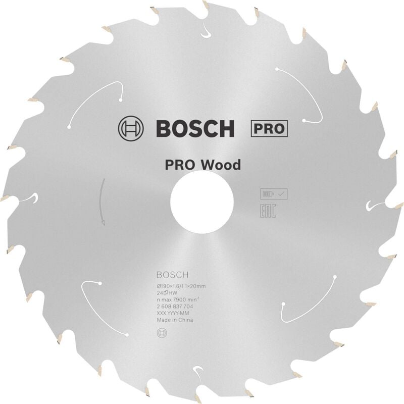 Bosch - Lame pro Wood cordless pour scies circulaires 190 x 1,6 x 20 mm - 2608837704