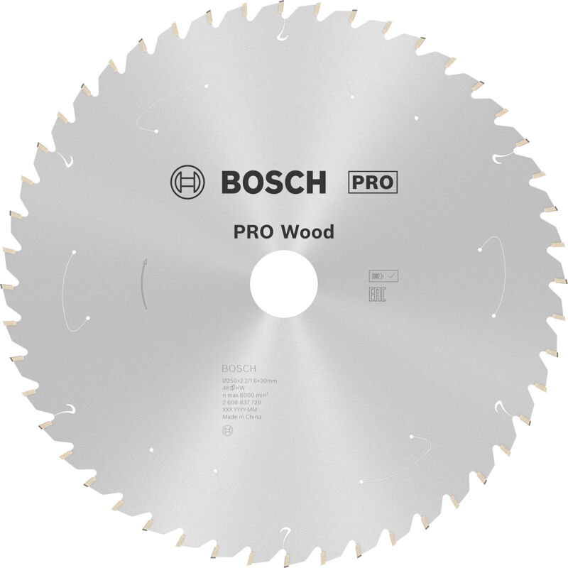 Bosch - Lame pro Wood cordless pour scies circulaires 250 x 2,2 x 30 mm - 2608837728