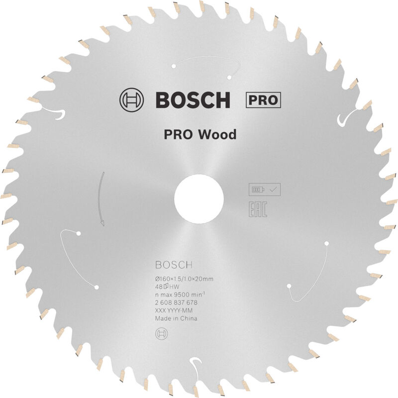 Bosch - Lame pro Wood cordless pour scies circulaires 160 x 1,5 x 20 mm - 2608837678