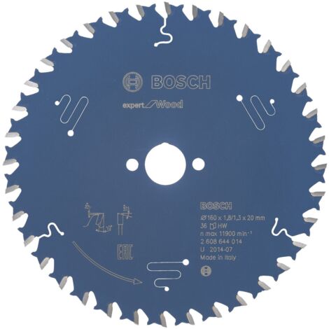 Lame de scie circulaire Bosch Expert for Wood pour scies circulaires portatives 160 x 20 x 1,8 mm 36 - 2608644014