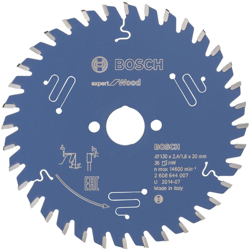 Lame pour scie circulaire 130 x 20 x 1.6 mm Bosch Accessories 2608644007 Nombre de dents par pouce : 36 1 pc - vue 2