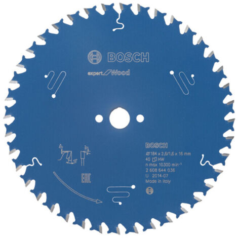 Lame de scie circulaire Bosch Expert Wood 2608644036 184x2,6x16 40Z