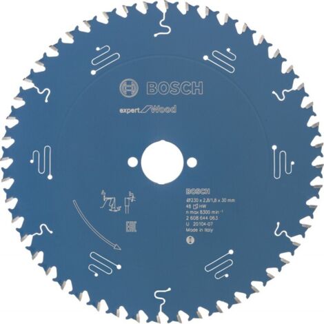 Lame de scie circulaire Bosch Expert Wood 2608644063 230x2,8x30 48Z