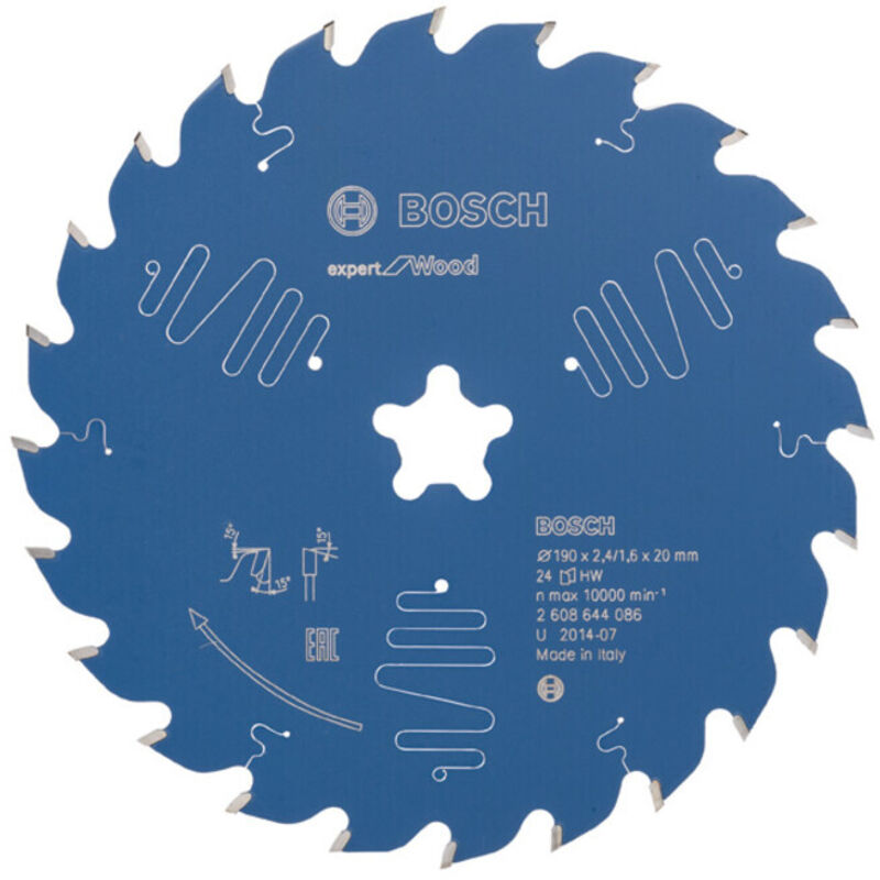 Lame pour scie circulaire expert for Wood 190xFast Fixx2.41.6x24 T