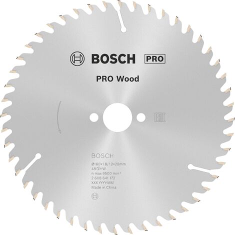 Lame de scie circulaire Bosch Optiline Wood 160x1,8x20 48Z - 2608641172