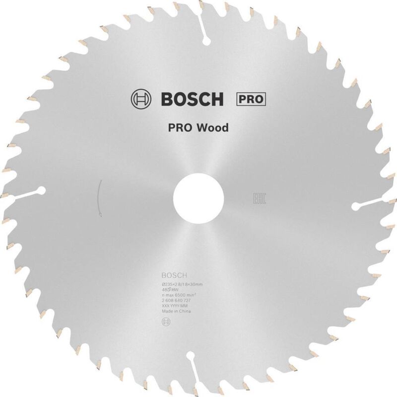 Bosch - Lame de scie circulaire Optiline Wood ø 30mm - 235X30/25X2.8 - 48D alt - 2 608 640 727