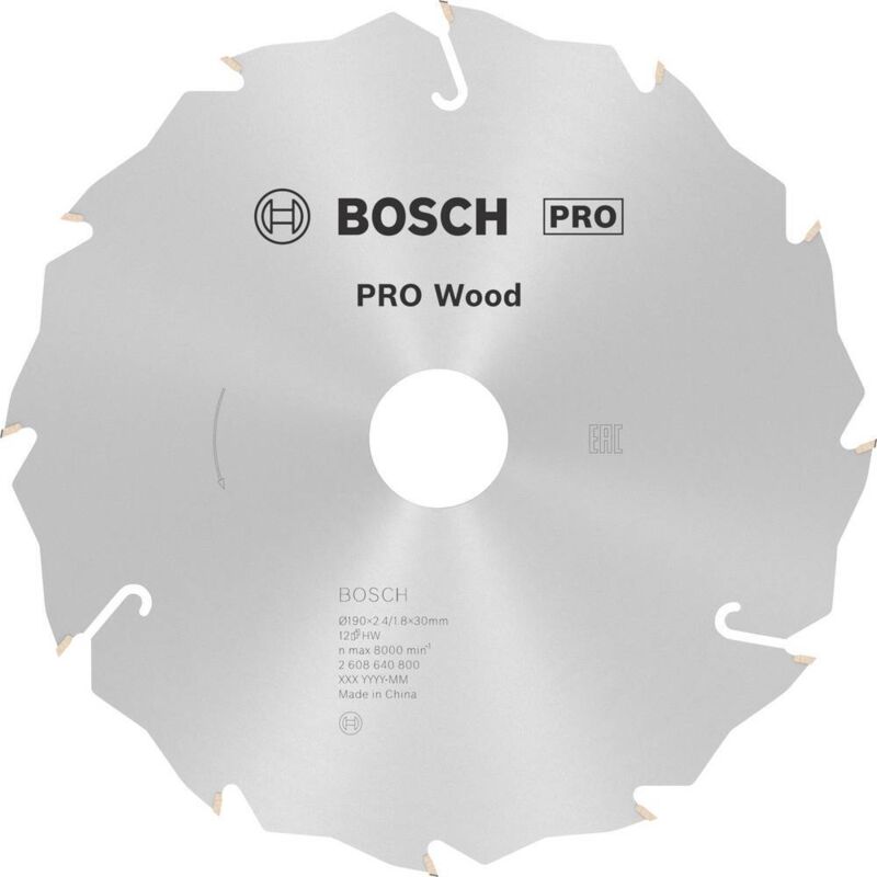 Bosch Accessories Standard for Wood Speed 2608640800 Lame de scie circulaire au carbure 190 x 30 x 2.6 mm Nombre de den