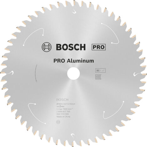 Lame de scie circulaire Bosch Standard pour aluminium, 184x2/1.5x16, 56 dents