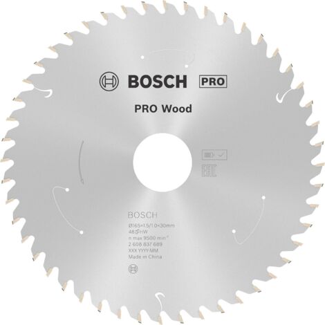 Lame de scie circulaire Bosch Standard pour bois, 165x1.5/1x30, 48 dents