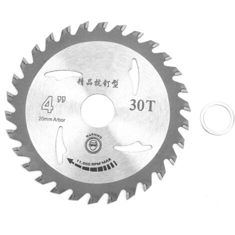 Lame de scie circulaire carbure 110mm 30 dents pour meuleuse d'angle, coupe bois
