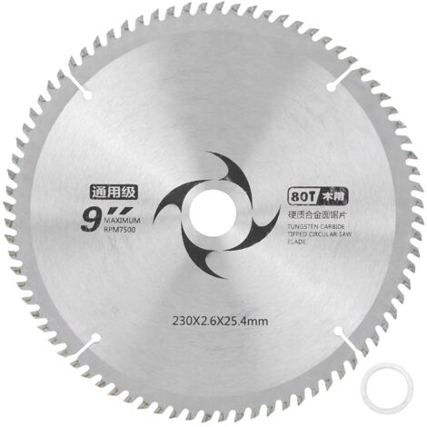 Lame de scie circulaire carbure pour bois, disque de coupe haute résistance 80 dents (80T)