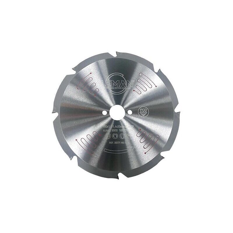 Leman - Lame de scies circulaires diamant tp diamètre 160 mm, 8 dents, épaisseur 2,2
